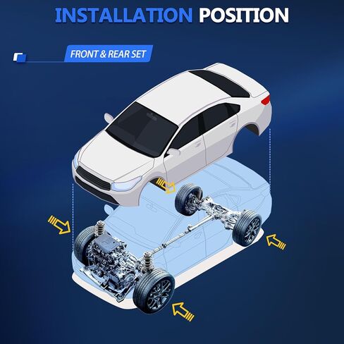 مجموعة الصدمات الخلفية من Maxfavor مناسبة لـ Pontiac Pursuit 2005 2006 / Pontiac G5 2007 2008 2009 2.2L 2.4L، نظام تعليق كامل تبختر سريع Amortiguadores in Kuwait