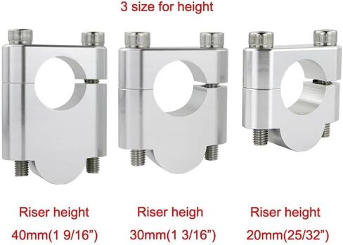 Handlebar Clamps Risers For XR650L For CR500R For CRF250M For CRF450RL 2021 2022 2023 2024 2025 22 Mm 7/8" Fat Bar Handlebar Mounting Riser(Black Riser 30mm) in Saudi Arabia