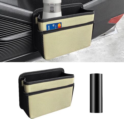 Car Trash Can, Foldable Mini Vehicle Trash Bin Garbage Organizer Holder, Waterproof Hanging Mini Auto Dustbin Accessories Storage Container for Vans, SUVs (black) in Saudi Arabia