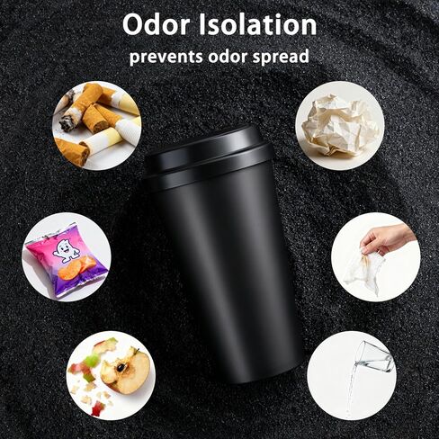 سلة مهملات السيارة مع غطاء - 2 عبوة صغيرة من صناديق قمامة السيارة - حامل أكواب - صندوق قمامة صغير مضاد للتسرب - منظمات السيارات وتخزين ملحقات باب المقعد الخلفي لسيارات الدفع الرباعي in Kuwait