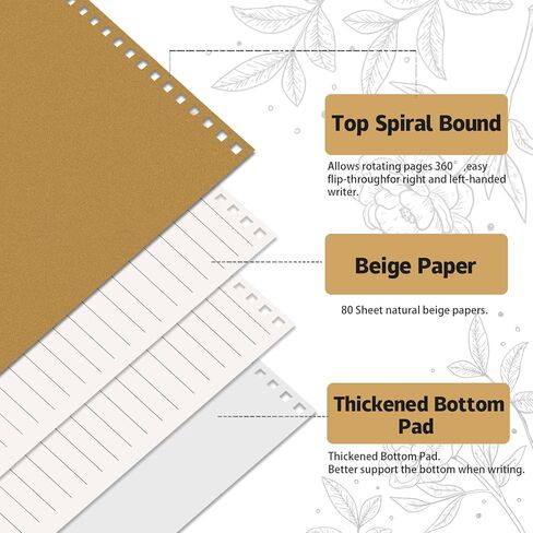 24 Pack A5 Spiral Notebooks Bulk with Kraft Cover, 8x5.5 Inch Lined Paper Travel Journaling Notebooks, Composition Notebook for School Office Supplies, 80 Sheets 160 Pages in Saudi Arabia