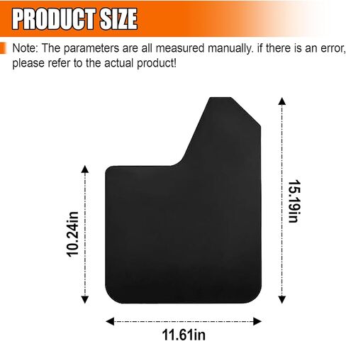 4PCS Universal Car Mud Flaps, Flexible Bendable Car Splash Guards Set with Fastener Rivet Clips, Universal Off-Road Front & Rear Mudguard Accessories for Pickup, SUV, Truck (Black) in Saudi Arabia