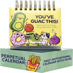 Reach Your Goals Daily Desk Calendar - Motivational Gift and Positive Affirmations for Women - 2023-2024 Perpetual Calendar, Cute Office Decor, Gratitude and Self Care Gifts for Women, Inspirational in Kuwait