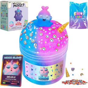 Unicorn Cloud Slime Kit – Blue & Pink Sensory Slime for Kids, Non-Sticky & Scented Cloud Dough, Squishy, ASMR Fun, Axolotl Charm & Mix-Ins, Gifts for Girls & Boys Ages 5–12 & Teens, 7oz, MOOZ Magic in Saudi Arabia