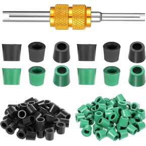 100pcs HVAC 1/4" Quick Coupler Charging Gaskets Rubber Gasket Fit for Air Conditioning Refrigeration Charging Hose O-Ring Rubber Seals Gaskets with Valve Core Remover Tool in Kuwait