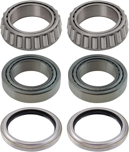 TRQ Wheel Bearing & Seal Kit 6pc Kit Compatible with 84-95 Toyota 4Runner 86-95 Pickup 1985 Pickup (From 9-01-85 Production Date) 93-97 T100 Fits 4WD Models Only in Saudi Arabia