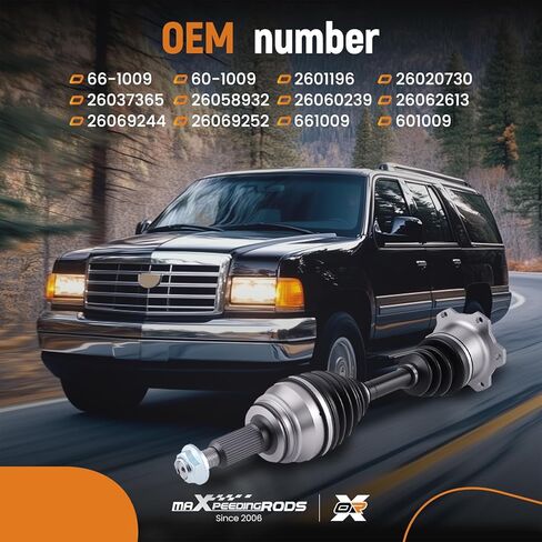 maXpeedingrods [4WD 6-Lug] Pair (2) Front CV Axle for Cadillac Escalade 1999-2006, for Chevrolet Silverado Suburban 1500 K1500 K2500 Tahoe Avalanche Blazer, for GMC Sierra K1500 66-1009 in Saudi Arabia