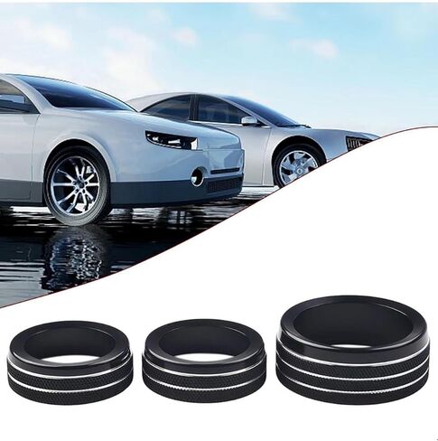 Temperature Adjustment Knob for Grand for Cherokee 2014 2015 2016 2017 2018 2019 2020 2021 Ring Volume Turn Knob Ring Cover Climate Control HVAC in Kuwait