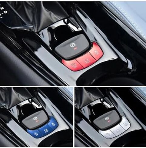 مقبض تعديل درجة الحرارة لسيارة Toyotaes لـ CHR 2016 2017 2018 2020 2021 لوحة تحويل السيارة زر تكييف الهواء مفتاح التحكم في المناخ HVAC (فضي) in Kuwait