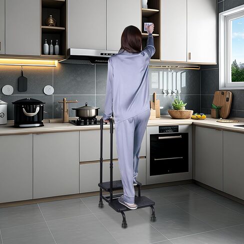 Bed Steps for High Beds for Adults,2 Step Stool with Adjustable Handrail for Fall Prevention Foot Stool Ladder for Bedside, Kitchen, Car, RV, Bathtub in Saudi Arabia