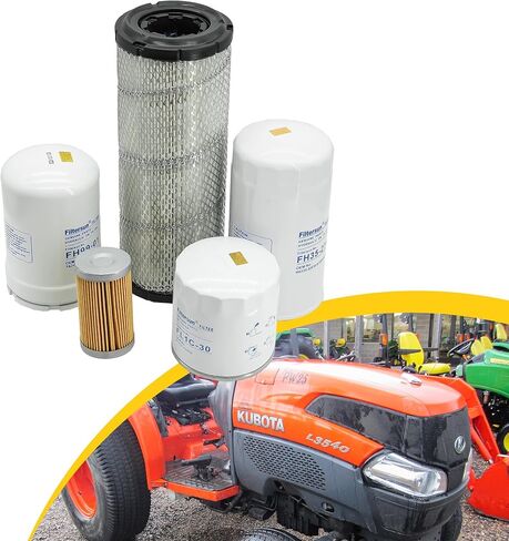 طقم مرشح مناسب لجرار Kubota L2501 L2800 L3200 L3400 L3700SU L3800 HST استبدال HH164-32430 6A320-59330 HH3A0-82623 HHK70-14073 TA040-93230 in Saudi Arabia
