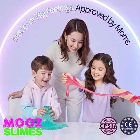 Unicorn Cloud Slime Kit – Blue & Pink Sensory Slime for Kids, Non-Sticky & Scented Cloud Dough, Squishy, ASMR Fun, Axolotl Charm & Mix-Ins, Gifts for Girls & Boys Ages 5–12 & Teens, 7oz, MOOZ Magic in Saudi Arabia