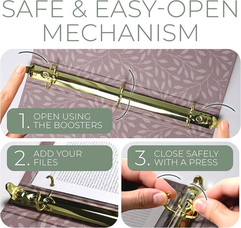 3 Ring Binder 1-Inch Rings – 3-Pack of Cute Binders with Pockets, Gold-Foil & Metal Corners – 1 Inch Binders 3 Ring Cute for School, Office & Work – 1" Pastel Three-Ring Binder One Inch in Saudi Arabia