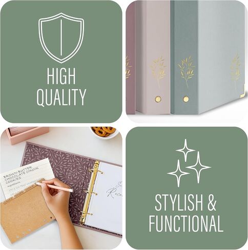 3 Ring Binder 1-Inch Rings – 3-Pack of Cute Binders with Pockets, Gold-Foil & Metal Corners – 1 Inch Binders 3 Ring Cute for School, Office & Work – 1" Pastel Three-Ring Binder One Inch in Saudi Arabia