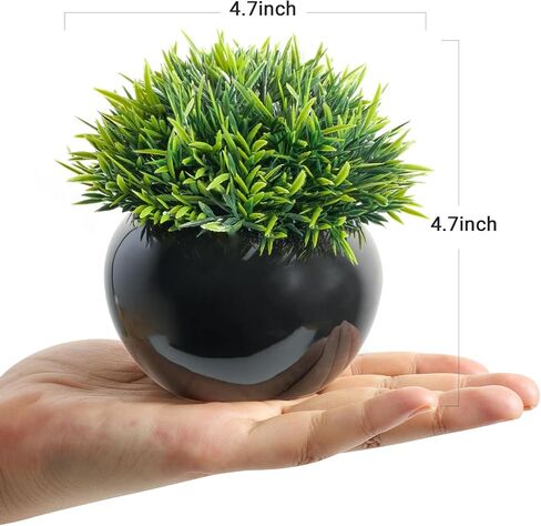 نبات الأوكالبتوس الاصطناعي الأخضر المريمية من فيلينر مع صينية زخرفية صندوق خشبي وعاء نبات 9 بوصة - ديكور ربيع المزرعة، رف، مكتب المنزل والمطبخ، الحمام، في الهواء الطلق in Kuwait