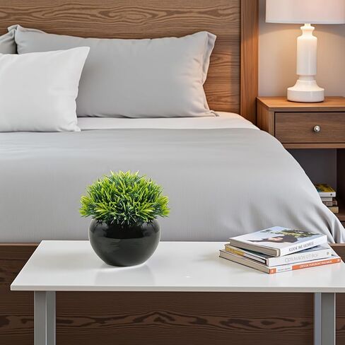 نبات الأوكالبتوس الاصطناعي الأخضر المريمية من فيلينر مع صينية زخرفية صندوق خشبي وعاء نبات 9 بوصة - ديكور ربيع المزرعة، رف، مكتب المنزل والمطبخ، الحمام، في الهواء الطلق in Kuwait