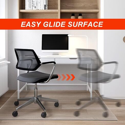 Office Chair Mat for Hardwood Floor, 38"x 43" Clear Office Desk Chair Mat, 1mm PVC Heavy Duty Floor Protector Mats for Computer Rolling Chair in Saudi Arabia