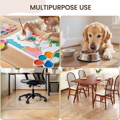 Office Chair Mat for Hardwood Floor, 38"x 43" Clear Office Desk Chair Mat, 1mm PVC Heavy Duty Floor Protector Mats for Computer Rolling Chair in Saudi Arabia