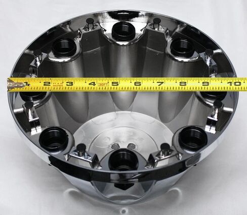 أغطية مركزية مزدوجة مقاس 17 بوصة متوافقة مع 2011-2024 Chevy Silverado 3500HD / GMC Sierra 3500HD، أغطية محور ABS مطلية بالكروم، تناسب عجلات فولاذية مزدوجة بنمط مسمار مقاس 210 مم، مجموعة من 4 (2 أمامي و2 خلفي) in Kuwait