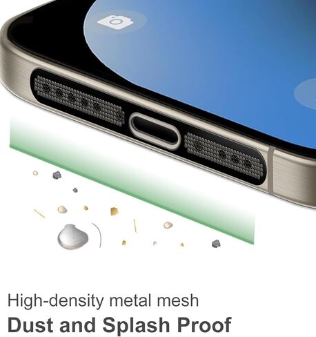 قابس غبار USB C، غطاء حماية لسماعات iPhone 17 Pro مضاد للغبار - أسود in Kuwait