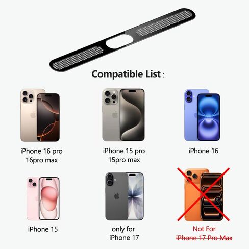 قابس غبار USB C، غطاء حماية لسماعات iPhone 17 Pro مضاد للغبار - أسود in Kuwait