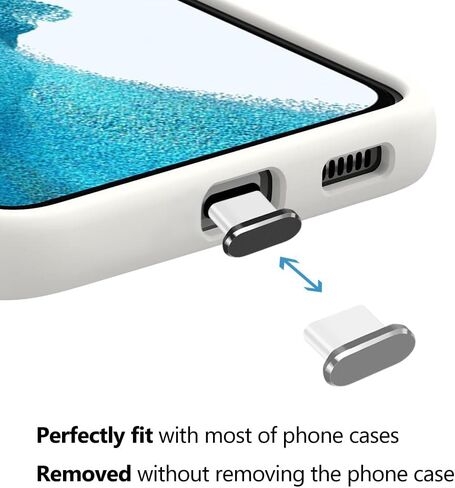 قابس غبار USB C، غطاء حماية لسماعات iPhone 17 Pro مضاد للغبار - أسود in Kuwait