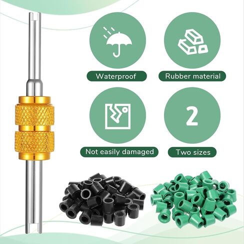 100pcs HVAC 1/4" Quick Coupler Charging Gaskets Rubber Gasket Fit for Air Conditioning Refrigeration Charging Hose O-Ring Rubber Seals Gaskets with Valve Core Remover Tool in Kuwait