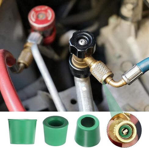 100pcs HVAC 1/4" Quick Coupler Charging Gaskets Rubber Gasket Fit for Air Conditioning Refrigeration Charging Hose O-Ring Rubber Seals Gaskets with Valve Core Remover Tool in Kuwait