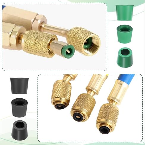 100pcs HVAC 1/4" Quick Coupler Charging Gaskets Rubber Gasket Fit for Air Conditioning Refrigeration Charging Hose O-Ring Rubber Seals Gaskets with Valve Core Remover Tool in Kuwait