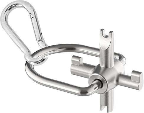 HVAC Tools, Locking Cap Key for 【410A & R22 Refrigerant Safety Caps】, Universal 4-in-1 HVAC Tool, Used for Installation & Repair, Tamper-Resistant (4 Bits) in Saudi Arabia