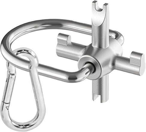 HVAC Tools, Locking Cap Key for 【410A & R22 Refrigerant Safety Caps】, Universal 4-in-1 HVAC Tool, Used for Installation & Repair, Tamper-Resistant (4 Bits) in Saudi Arabia