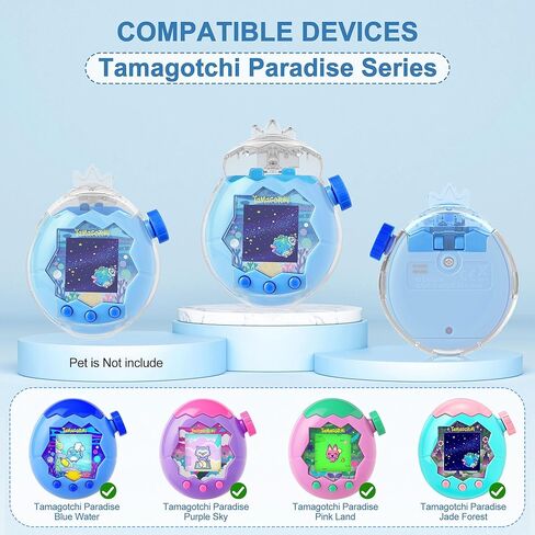 for Tamagotchi Paradise Clear Case and Replacement Lid Set, Ideal for DIY Fans, Collectors and Display, for Paradise Tamagotchi Accessories, with Lanyard (No Device/Film) in Kuwait