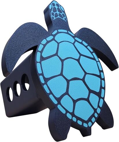 3D Printed Sea Turtle Trailer Hitch Cover, 2 Inch Receiver, Black and Turquoise in Saudi Arabia