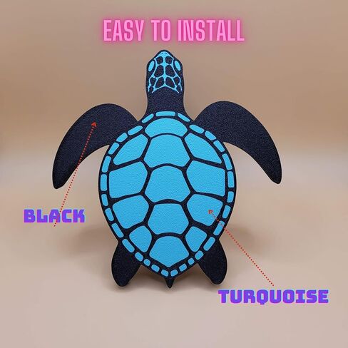 3D Printed Sea Turtle Trailer Hitch Cover, 2 Inch Receiver, Black and Turquoise in Saudi Arabia