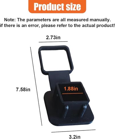 2'' Trailer Hitch Cover, Dust Proof Rubber Truck Receiver Tube Plug Insert, Square Mouth Tow Receiver Hitch Cap, Universal Vehicle Exterior Accessories for Most Cars Trucks SUVs (Black-1PC) in Saudi Arabia