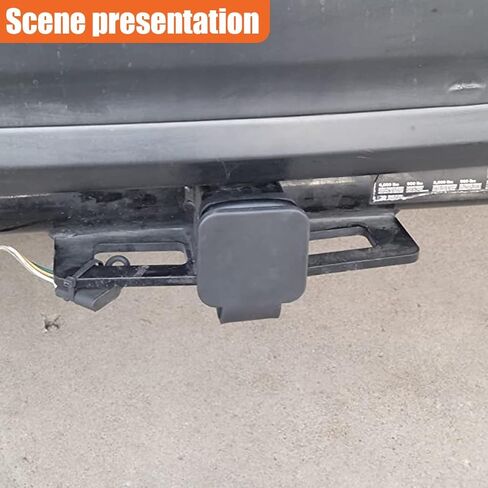 2'' Trailer Hitch Cover, Dust Proof Rubber Truck Receiver Tube Plug Insert, Square Mouth Tow Receiver Hitch Cap, Universal Vehicle Exterior Accessories for Most Cars Trucks SUVs (Black-1PC) in Saudi Arabia