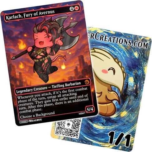Magic The Gathering [Chibi Karlach Proxy] BG3 Fan Art بواسطة Mealbug in Saudi Arabia