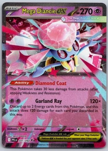 Pokemon - Mega Diancie ex 041/094 - Phantasmal Flames - Double Rare in Kuwait