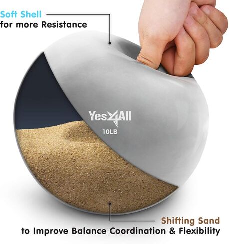 Yes4All كرة التنغيم الناعمة الموزونة ناعمة بوزن 2 رطل باللون الأزرق in Kuwait