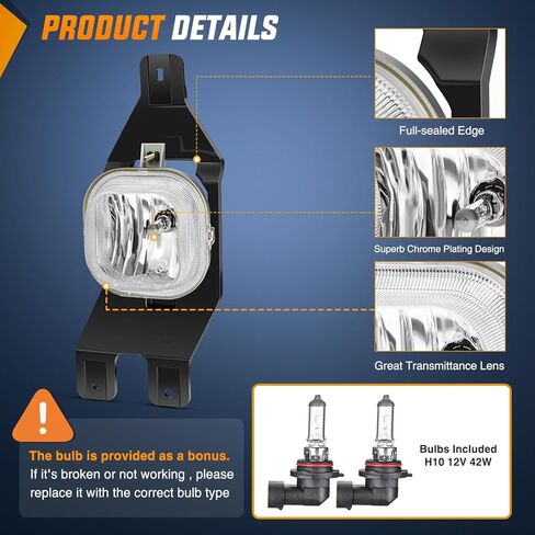 مجموعة مصابيح الضباب Nilight متوافقة مع 2005-2016 Ford 2005-2015 Lincoln 2010-2015 Honda 2010-2016 Acura 2005-2015 Nissan 2010-2016 Subaru 2009-2013 سوزوكي، ضمان لمدة عامين in Saudi Arabia