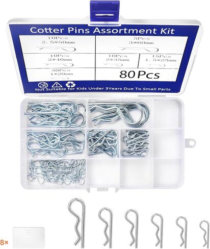 202 قطعة من دبوس الربط، مجموعة متنوعة من دبابيس المقطورة للجرارات والشاحنات والقطر ومعدات المزرعة ومحاريث الثلوج وجزازات العشب وملحقات المقطورات شديدة التحمل وملحقات الجرارات in Kuwait