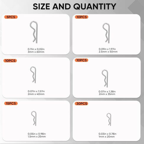 202 قطعة من دبوس الربط، مجموعة متنوعة من دبابيس المقطورة للجرارات والشاحنات والقطر ومعدات المزرعة ومحاريث الثلوج وجزازات العشب وملحقات المقطورات شديدة التحمل وملحقات الجرارات in Kuwait