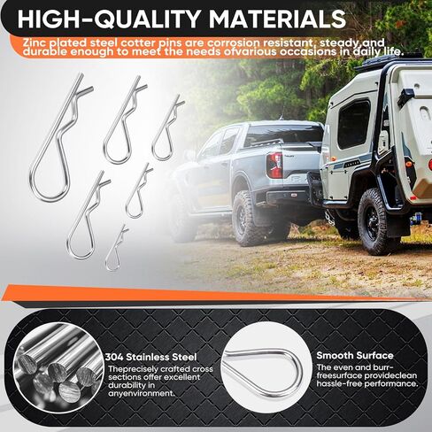 202 قطعة من دبوس الربط، مجموعة متنوعة من دبابيس المقطورة للجرارات والشاحنات والقطر ومعدات المزرعة ومحاريث الثلوج وجزازات العشب وملحقات المقطورات شديدة التحمل وملحقات الجرارات in Kuwait