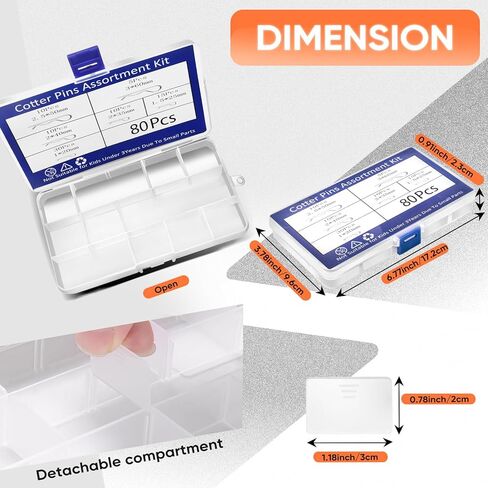 202 قطعة من دبوس الربط، مجموعة متنوعة من دبابيس المقطورة للجرارات والشاحنات والقطر ومعدات المزرعة ومحاريث الثلوج وجزازات العشب وملحقات المقطورات شديدة التحمل وملحقات الجرارات in Kuwait