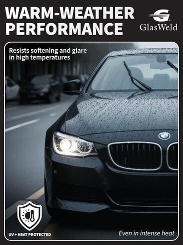 GlasWeld Windshield Repair - Professional Liquid Glass Repair Resin - Ideal for Rock Chips and Crack Damage - Premium Results - All Weather Clear in Saudi Arabia