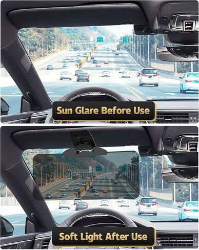 Sun Visor Extender for Car, UV400 Polarized Car Visor Extender Sun Blocker, Safe Driving Extension for Anti-Glare, UV Ray, Stray Light, Universal for Sedan/Van/SUV (1 Pack) in Kuwait