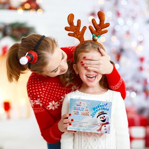 Tuzuaol 12 Pack Snowman Making Kit for Kids, Build a Snow Man Craft Kits for Girls, Boys, Christmas DIY Crafts Stocking Stuffers for Kids, Xmas Gift Activities Party Supplies in Saudi Arabia