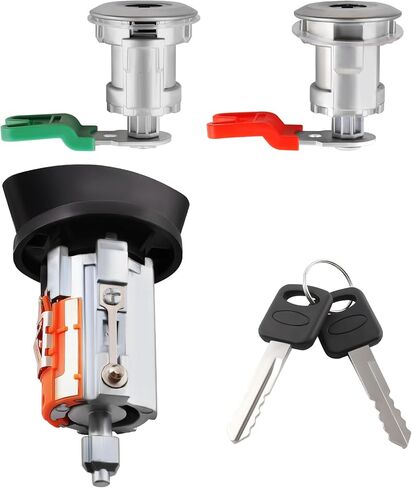 مجموعة أسطوانة قفل الباب ومفتاح الإشعال من maXpeedingrods مناسبة لسيارات Ford Aerostar، Explorer، Explorer Sport Trac، E-150/250/350، Ranger، Mercury Mountaineer، استبدال #: LC6177، DL5886، 597638 in Saudi Arabia