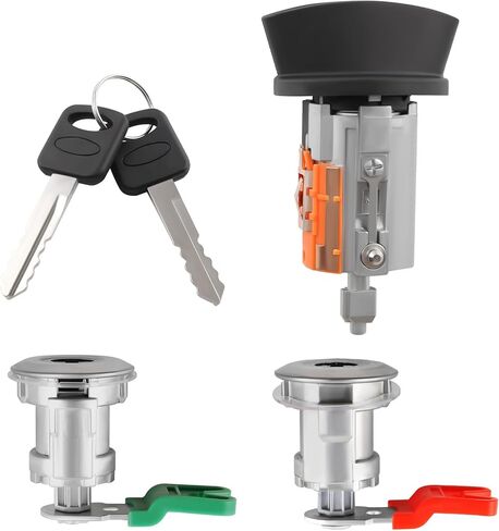 مجموعة أسطوانة قفل الباب ومفتاح الإشعال من maXpeedingrods مناسبة لسيارات Ford Aerostar، Explorer، Explorer Sport Trac، E-150/250/350، Ranger، Mercury Mountaineer، استبدال #: LC6177، DL5886، 597638 in Saudi Arabia