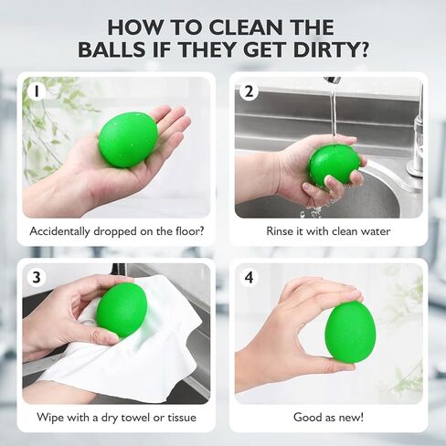 Peradix Hand Grip Strength Trainer, Stress Relief Ball for Adults and Kids, Wrist Rehab Therapy Hand Grip Equipment Ball Squishy Tools - Set of 3 Finger Resistance Exercise Squeezer in Kuwait